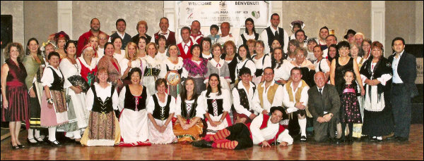 Conference attendees dressed in traditional Italian folk costumes (2013)