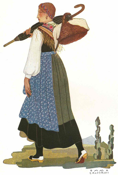 28 Contadina della Bassa Valtellina - Peasant Woman from Lower Valtellina