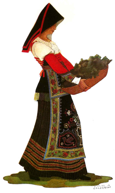 121 Contadina di Baranello in Abito di Gala - Peasant Woman from Baranello in Gala Dress