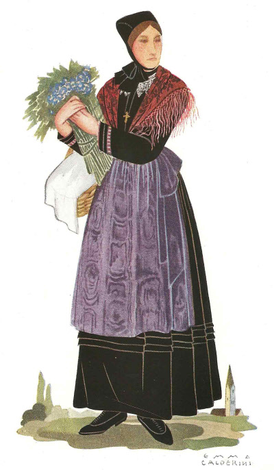 18 Donna di Saint Vincent in Abito Invernale - Woman from Saint Vincent in Winter Clothing