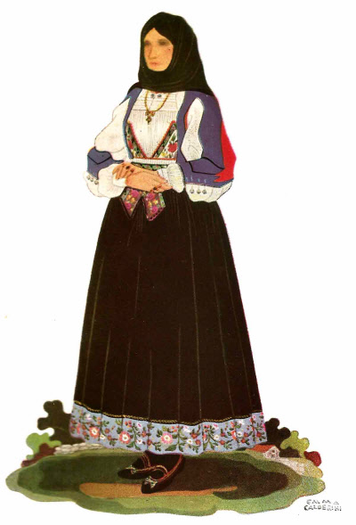 189 Costume Festivo di Oliena - Holiday Attire of Oliena
