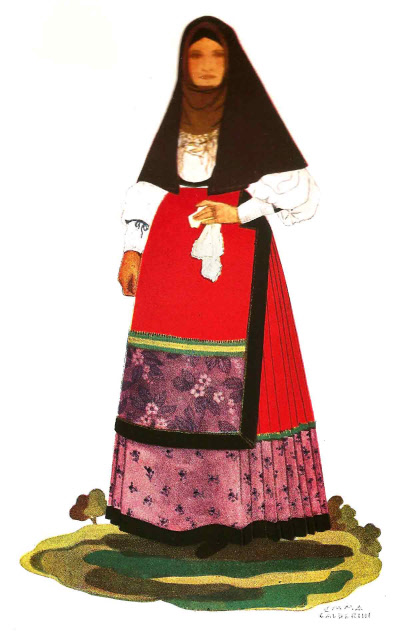 193 Donna di Tonnaro in Abito Invernale - Woman from Tonnaro in Winter Clothing